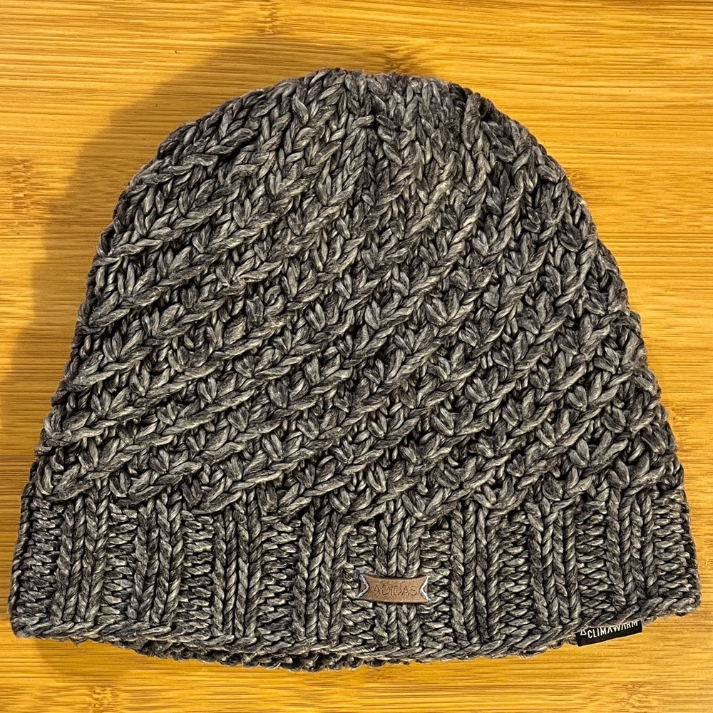 Adidas Climawarm Beanie in Silver Gray Knit